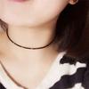 Moda Coreana Semplice Collana Corta con Perline Nere per Donne Collane Choker a Filo di Cristallo Bijoux Femme Gioielli da Festa per Signore