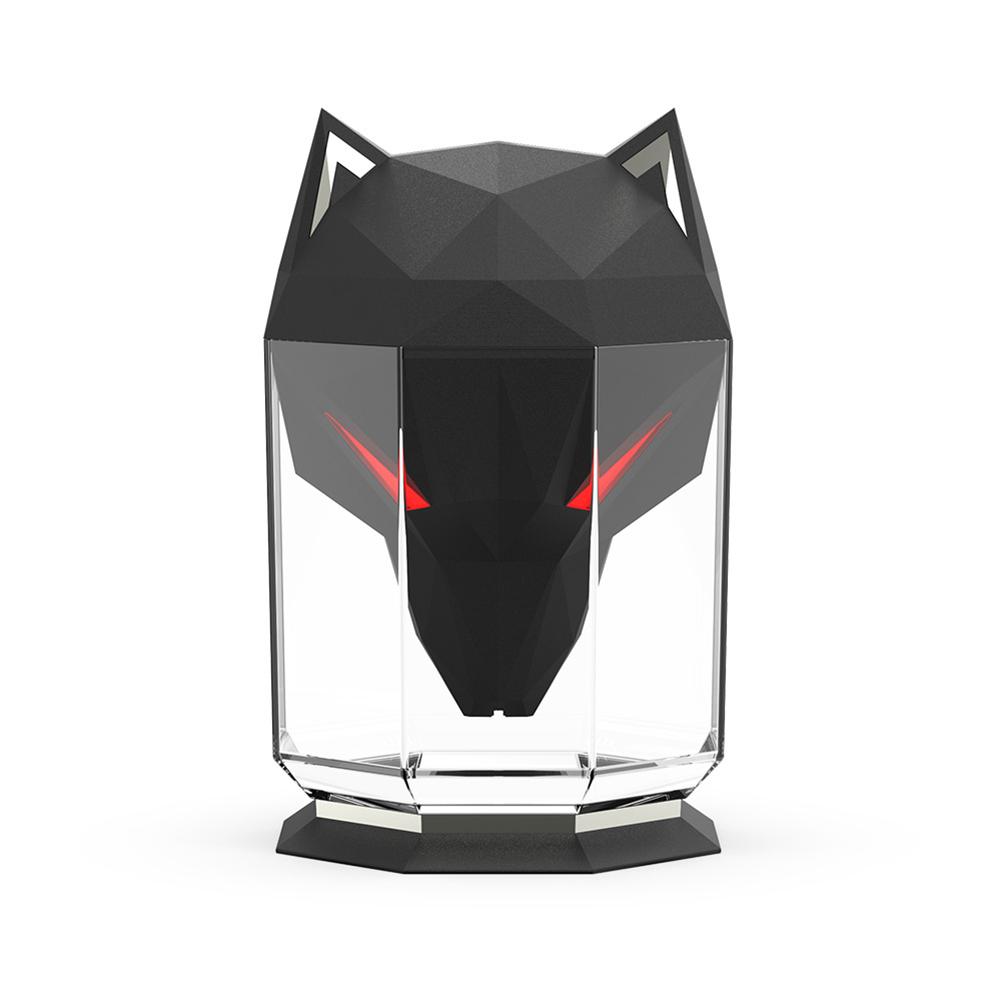 

Desktop War Wolf Air Humidifier Household Cool Mist Desktop Diffuser Electric with LED Light USB Rechargeable for Home Bedroom чёрный