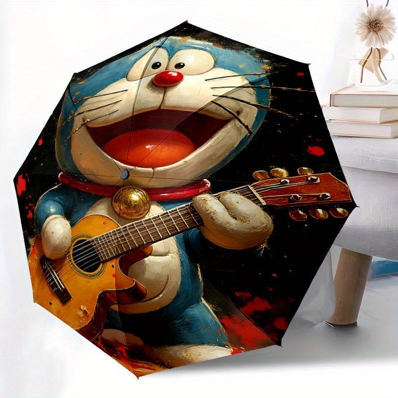 Guitar Doraemon Automatic Open Umbrella Compact Foldable Design, Durable Fabric for Casual Birthdays, Christmas S A0820085