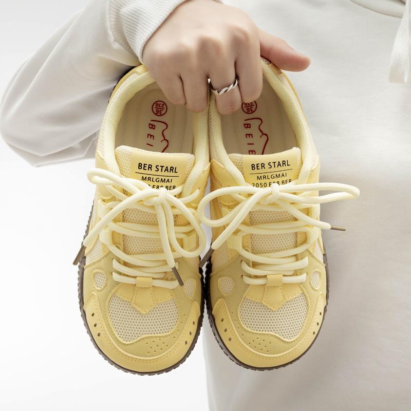 Beier Mesh White Shoes 2026 Mango Head Board Shoes Casual Moral Training Shoes 6875