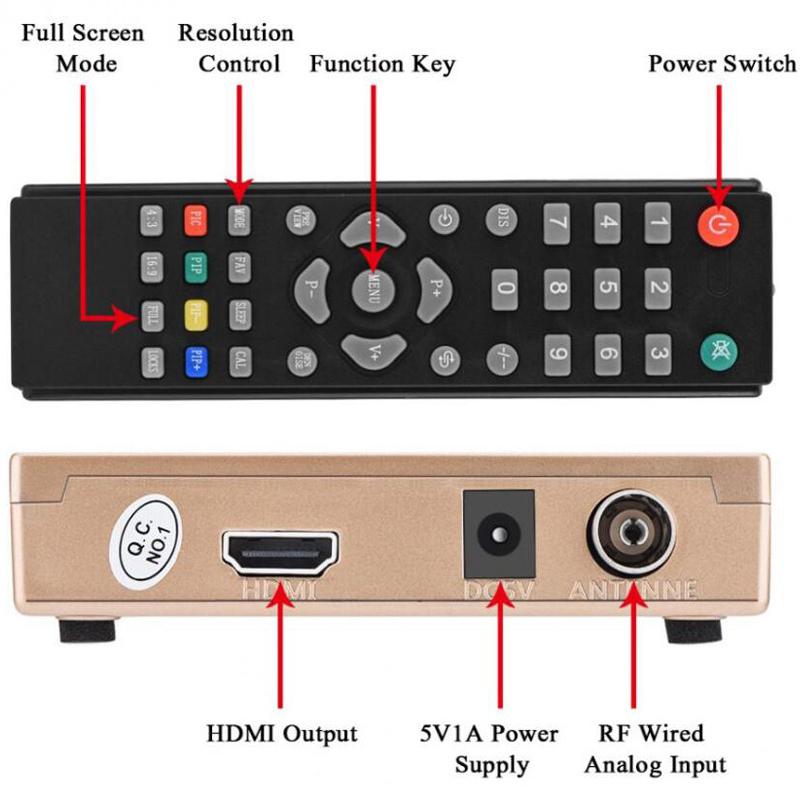 RF To HD Converter Adapter Analog Receiver Analog TV Box Digital Box