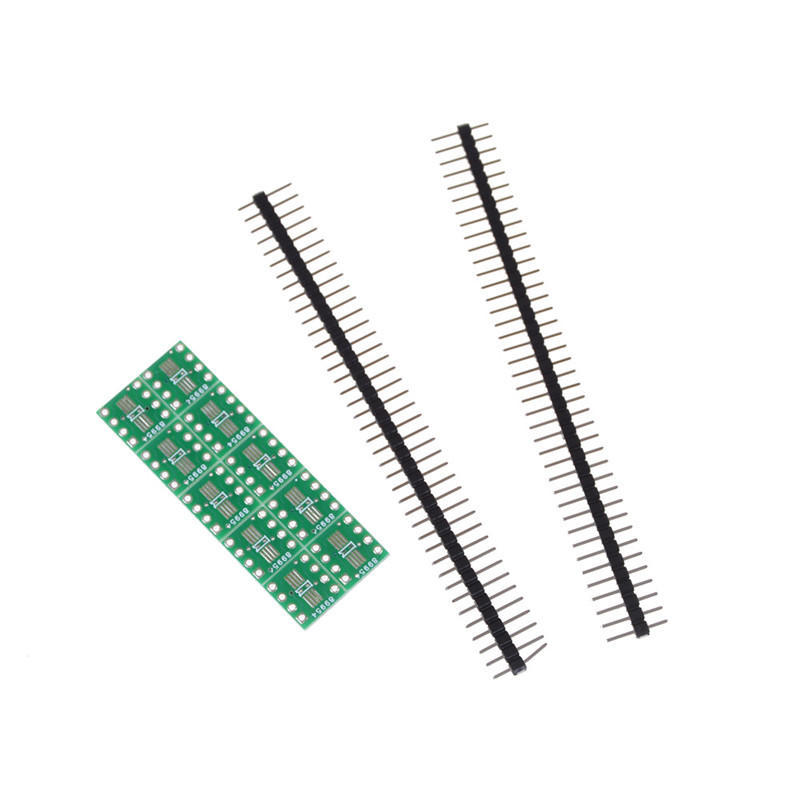 10Pcs Sop8 So8 Soic8 Tssop8 To Dip8 Adapter To Dip + Pin Header