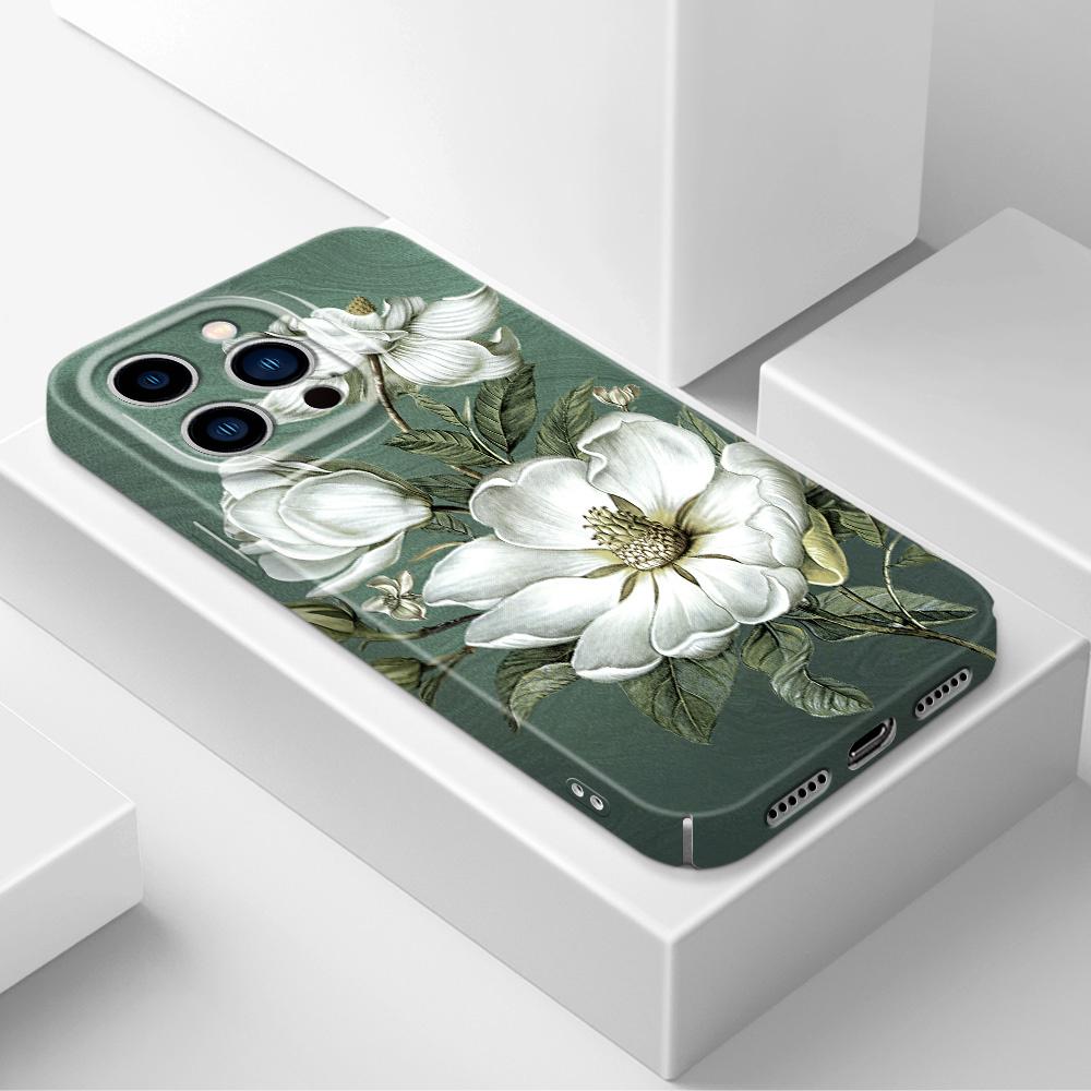 Gorgeous Magnolia Phone Case For iPhone 13 12 11 7 8 6 6S Plus Pro Max Mini X XS XR SE 2020 2022 Film Hard Cover