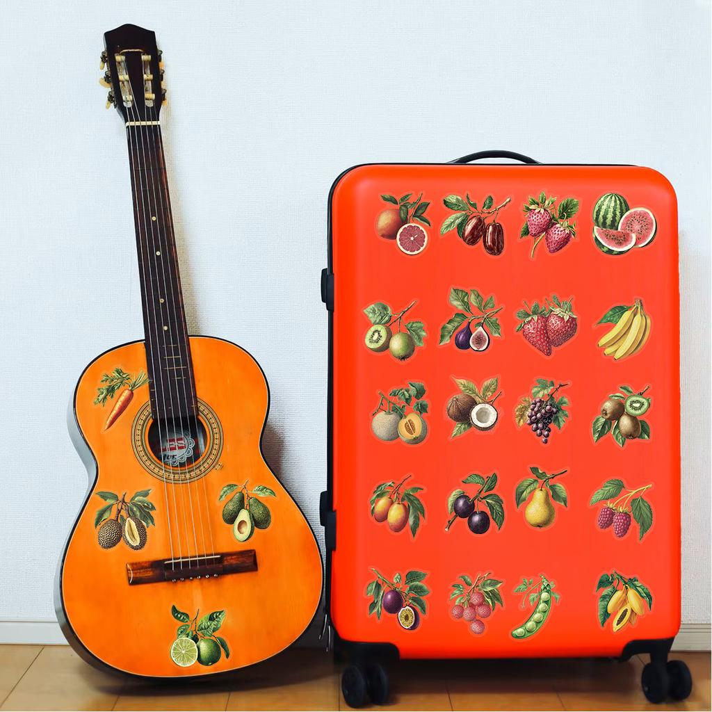 50PCS Vintage Fruit Sticker Graffiti Suitcase Decorative Chambre Nostalgia Motorcycles Phone Laptop Motorcycles Bicycle Stickers