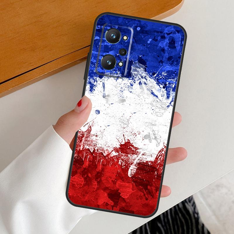 France Flag For Realme 14 10 11 12 13 Pro Plus GT6 GT7 15 Pro C65 C67 C63 C61 C55 C51 C53 C35 C75 Case
