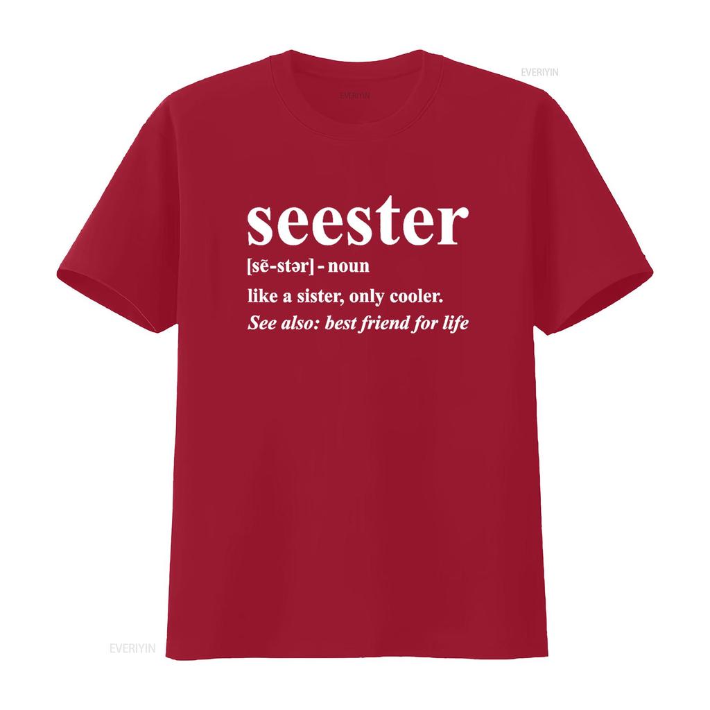 Go All Out Adult Seester Like A Sister Only Cooler T Shirt Vintage Washed Fashion Unisex Soft Top For Everyday Wear