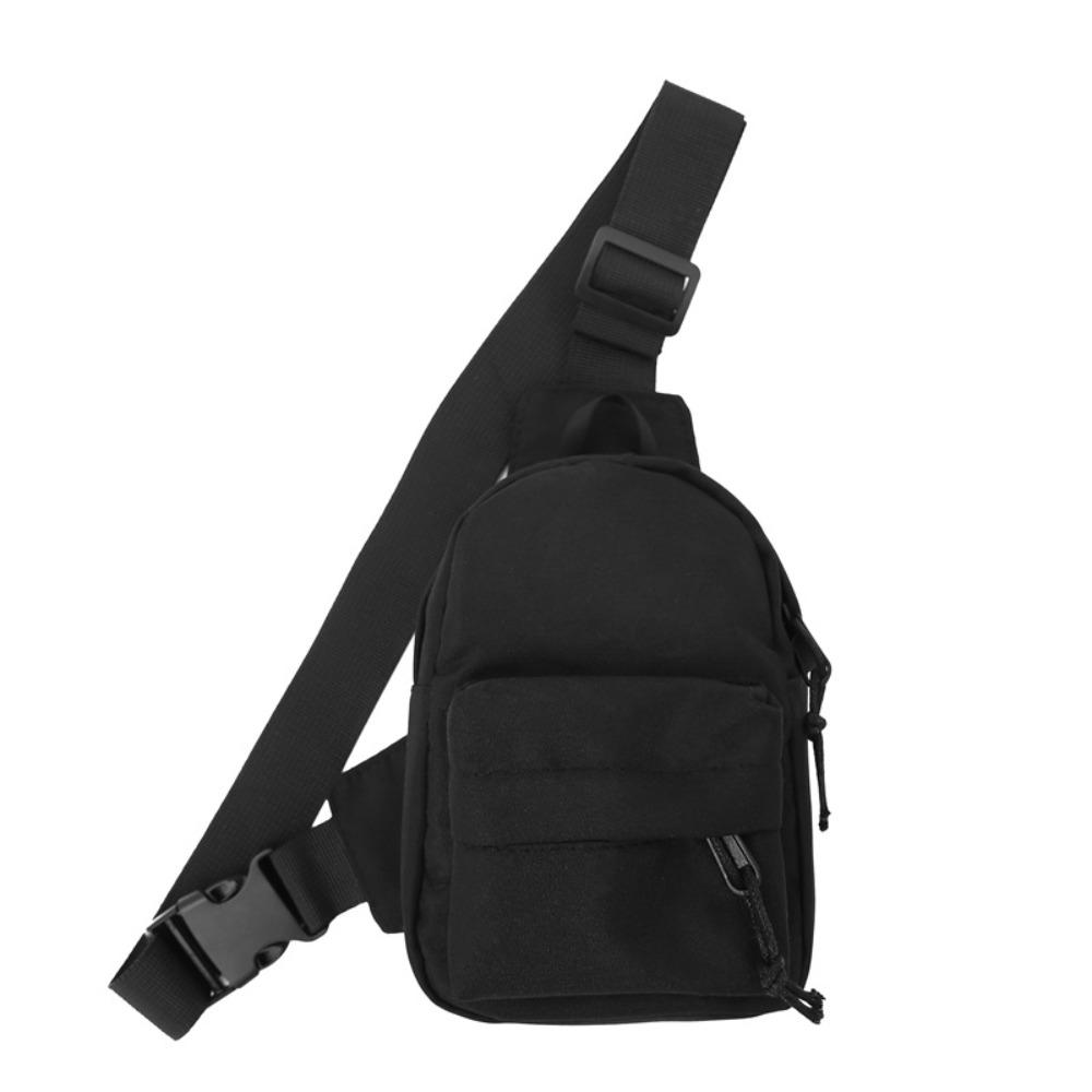Solid Color Sport Chest Bag Nylon Shoulder Bag Leisure Men Crossbody Bag  Fitness