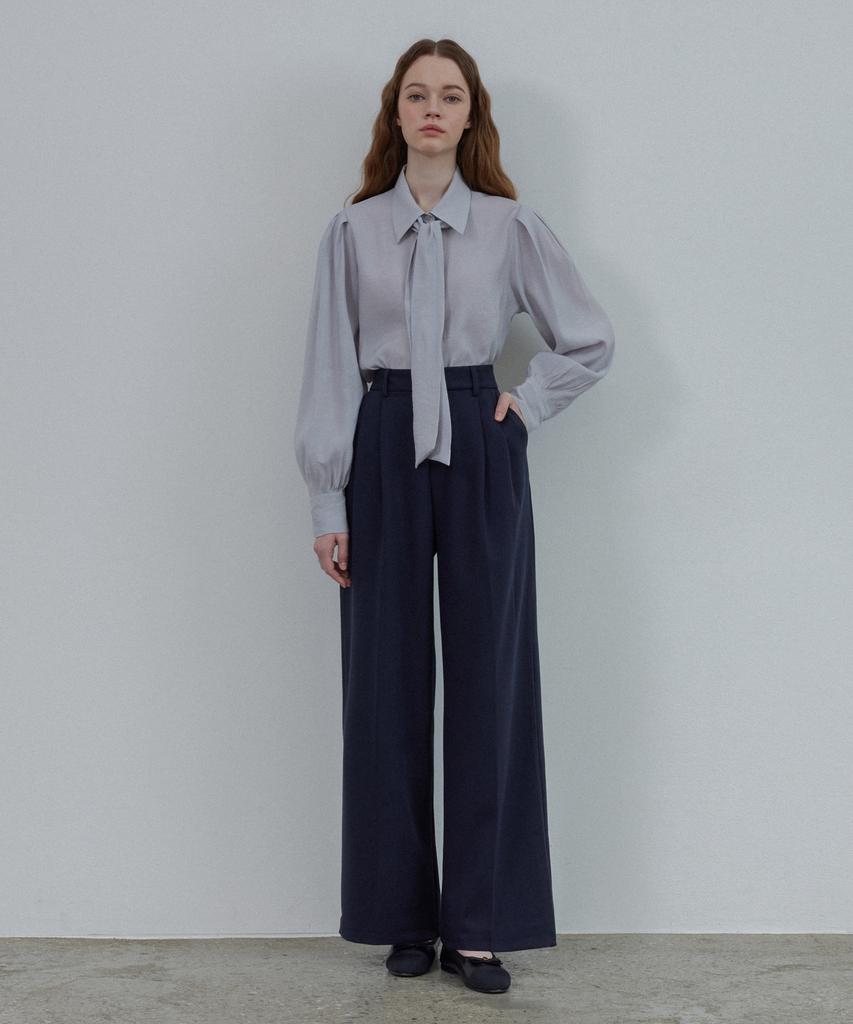 LE STUDIO Signature Autumn Two-Pleat Slacks_Navy