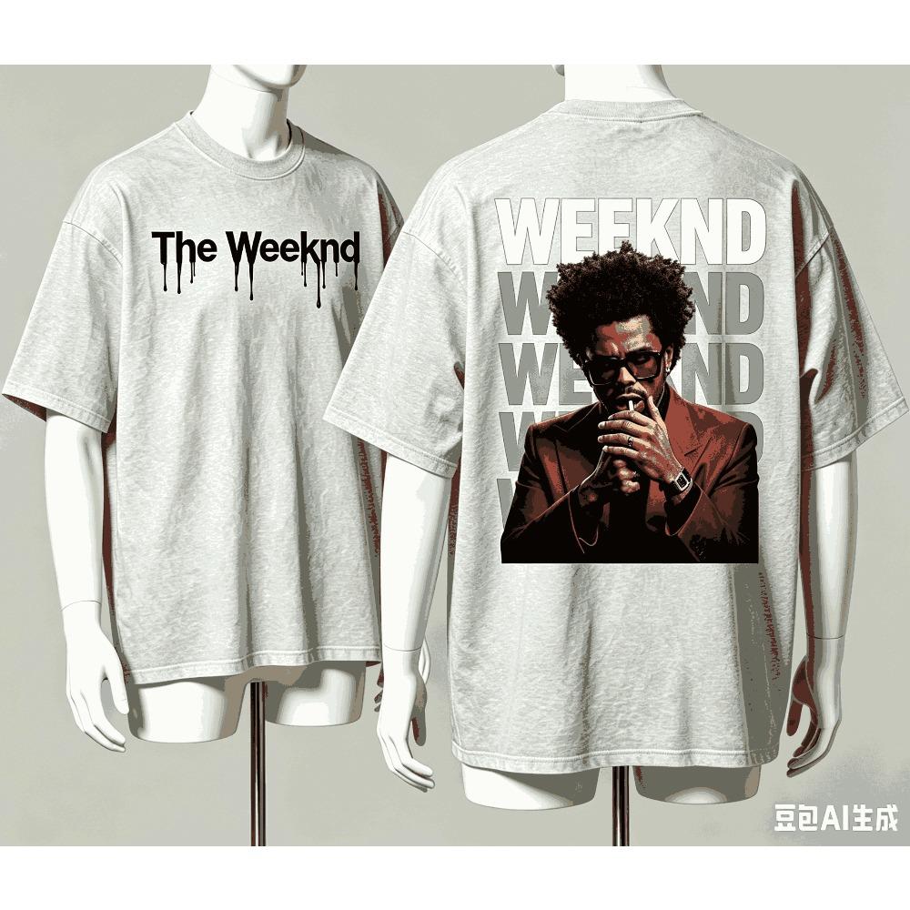 The Weeknd per Regalo Fan T-shirt Uomo Donna Harajuku Oversize Unisex Manica Corta Streetwear alta qualità Coppie Classico morbido Retro Moda