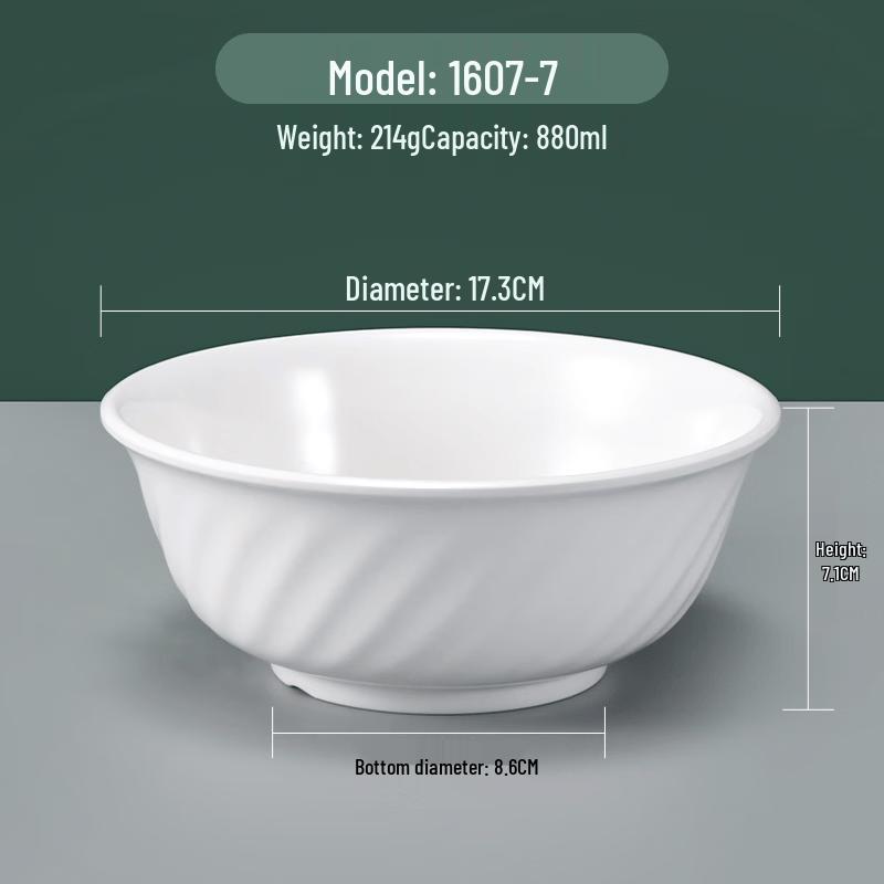 

Commercial White Melamine Serving Bowl
