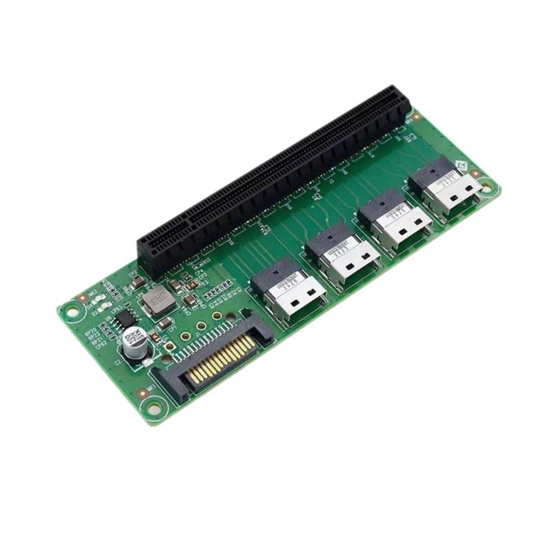 PCIe X16 Slot Adapters Converters Board 4 Port SlimSAS-8654 To PCIe X16 Slot Expansion Card Connectors for Server