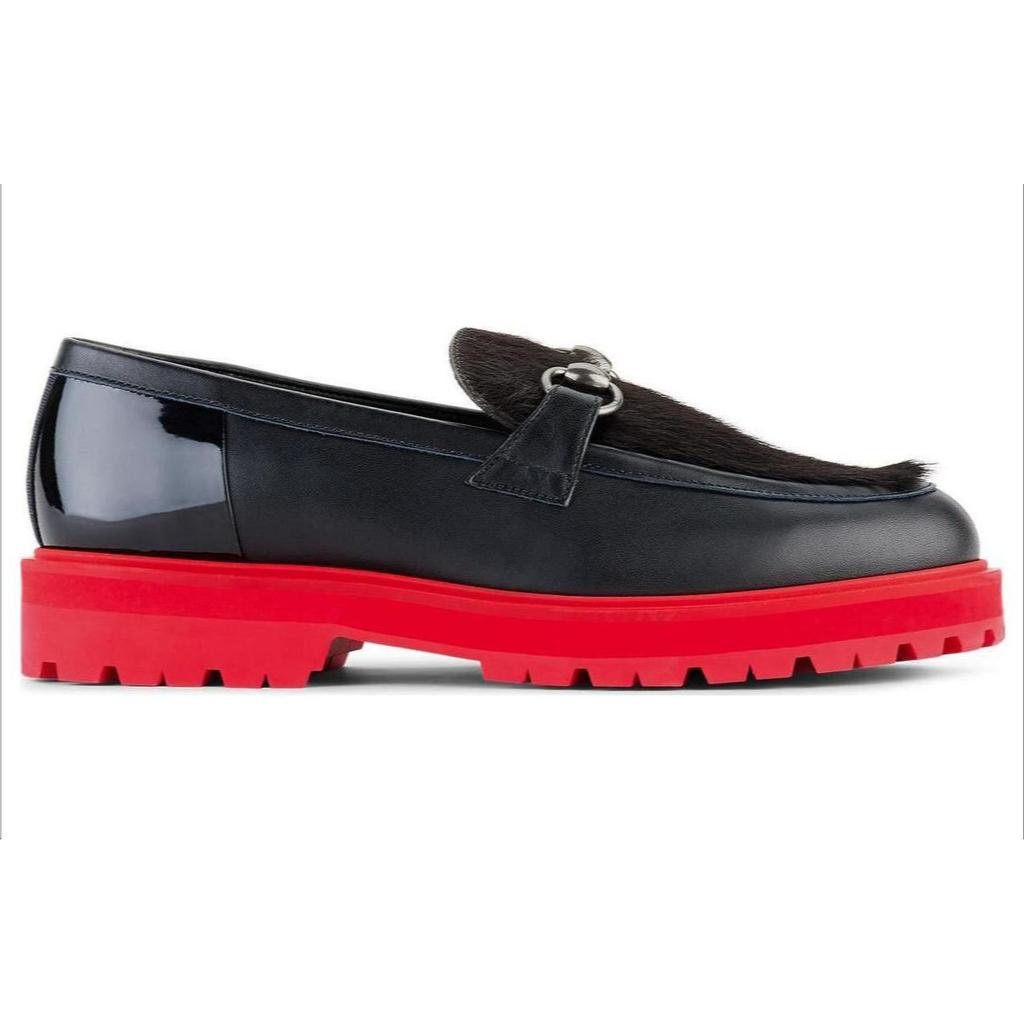 New Onitsuka Tiger Bit Loafer Cushioned Slip Resistant Abrasion Resistant Low Top Sports Casual Shoes Women's Black Red 1182A601-001