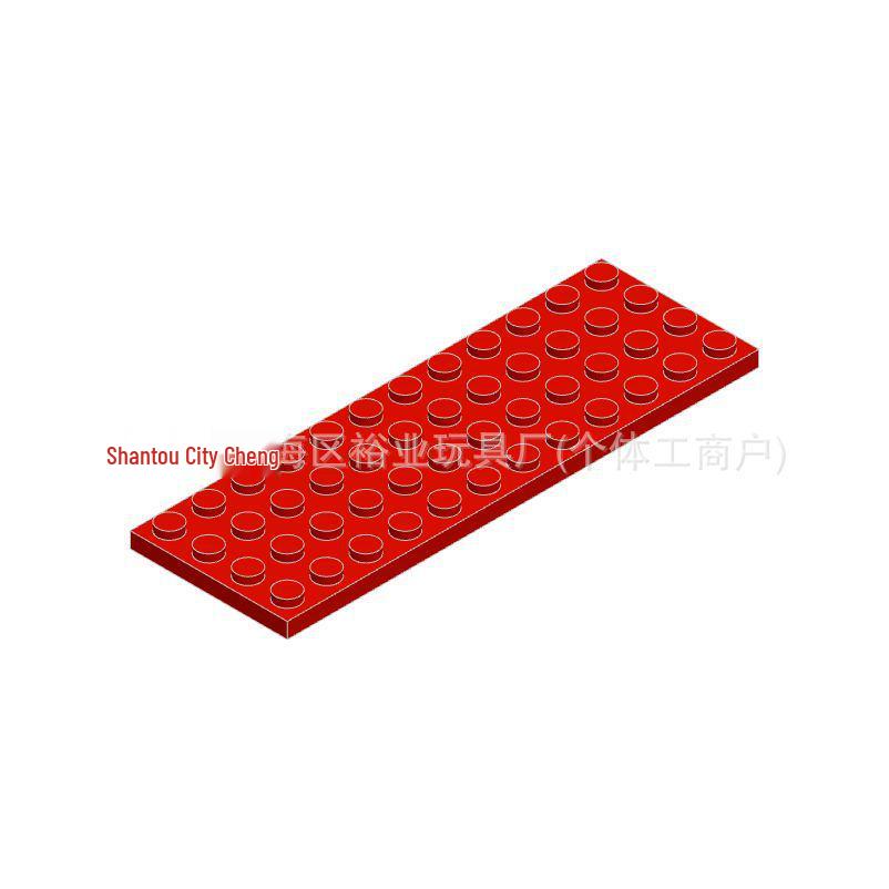4x12 MOC-Compatible Universal Base Plate for Small Particle Building Blocks 0.5 kg красный