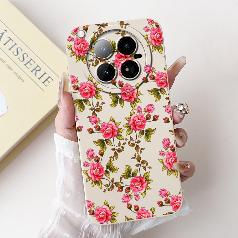 For Infinix Zero 40 4G 5G Back Cover 6.78" On Infinix X6860 X6861 Capa Flower Butterfly Women Fashion Phone Case Liquid Silicone