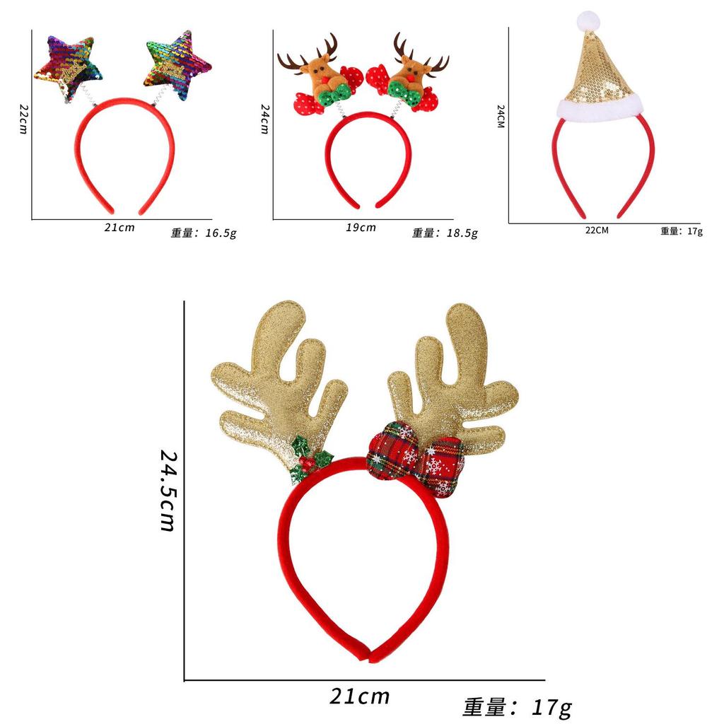 Christmas Party Butterfly Bow Headband Festive Hair Accessory For Children