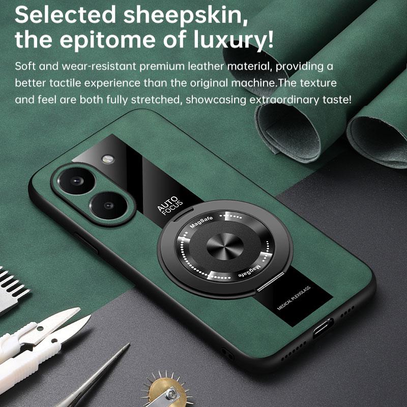 Luxury Busienss PU Leather Case For Xiaomi POCO X8 Pro Max X7 F8 Ultra F7 Note 15 Pro Plus Magnetic Bracket Anti-drop Back Cover