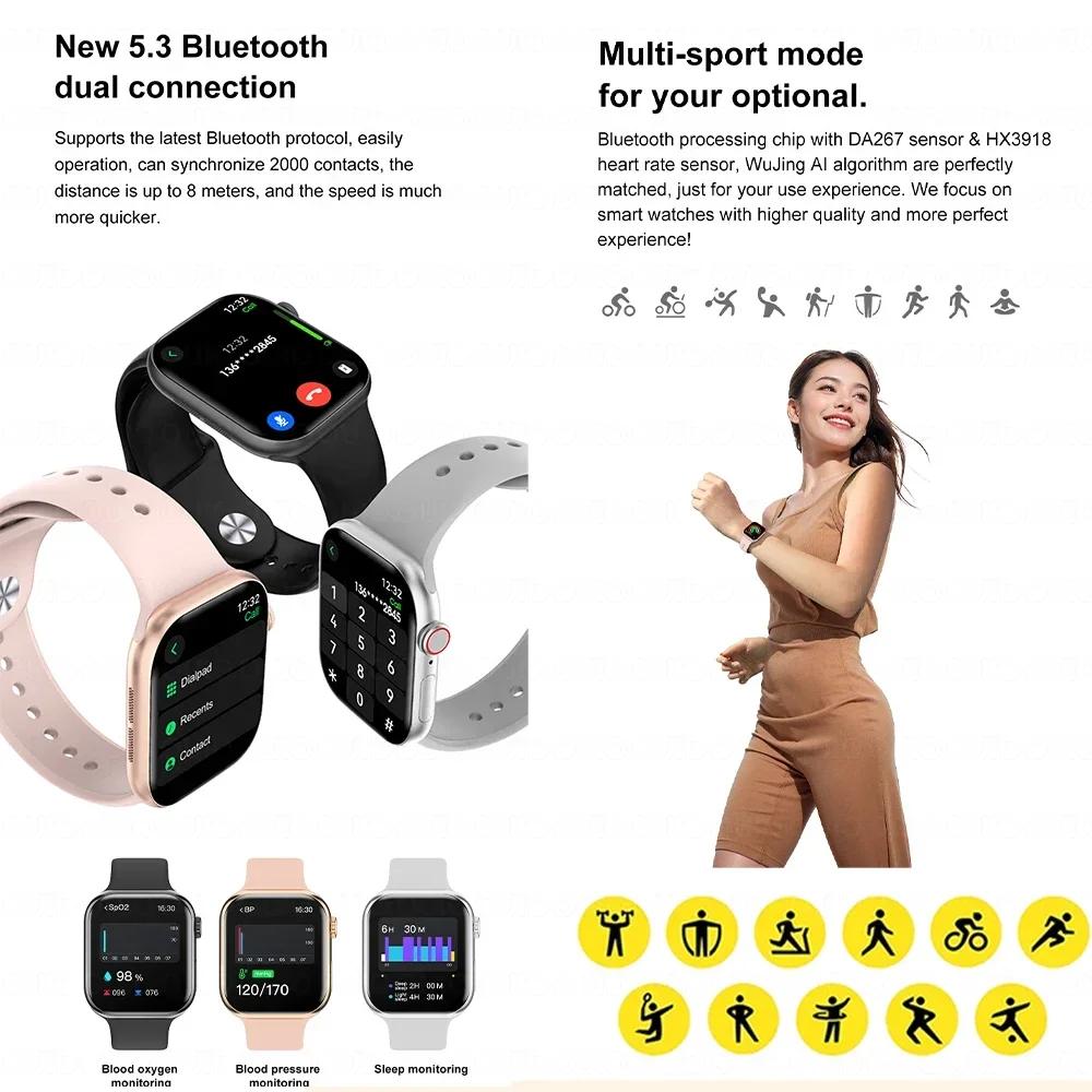2024 10 serijos išmanusis laikrodis Vyriškas atmintis Muzika Vaizdo įrašas GPS belaidis įkrovimas IP68 Neperšlampamas Bluetooth skambutis išmanusis laikrodis