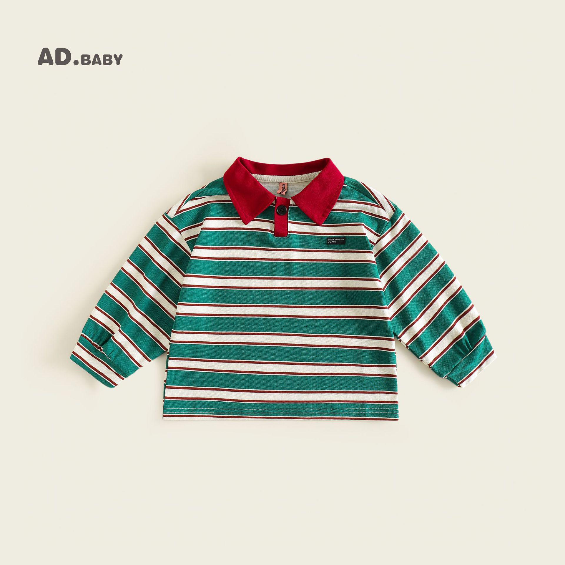 

2025 Kids Korean-Style Long-Sleeve POLO Shirt - Skin-Friendly Autumn Wear for Boys & Girls 130 cm зелёный