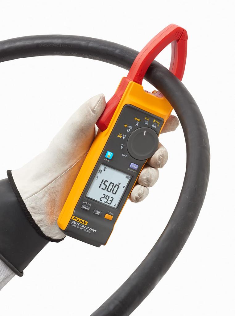 Fluke CAT III 1500V Cęgowy miernik 393 FC True-RMS (Korzystanie z iFlex) []
