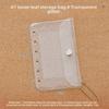 PVC Glitter Transparent A7/M5 Loose-Leaf Notebook & Storage Set