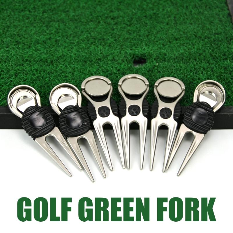 Golf Green Repair Tool with Compact Carry Size, Single-Piece Divot Fork for Course Play, Regular Golf Practice and Easy Golf Bag Storage