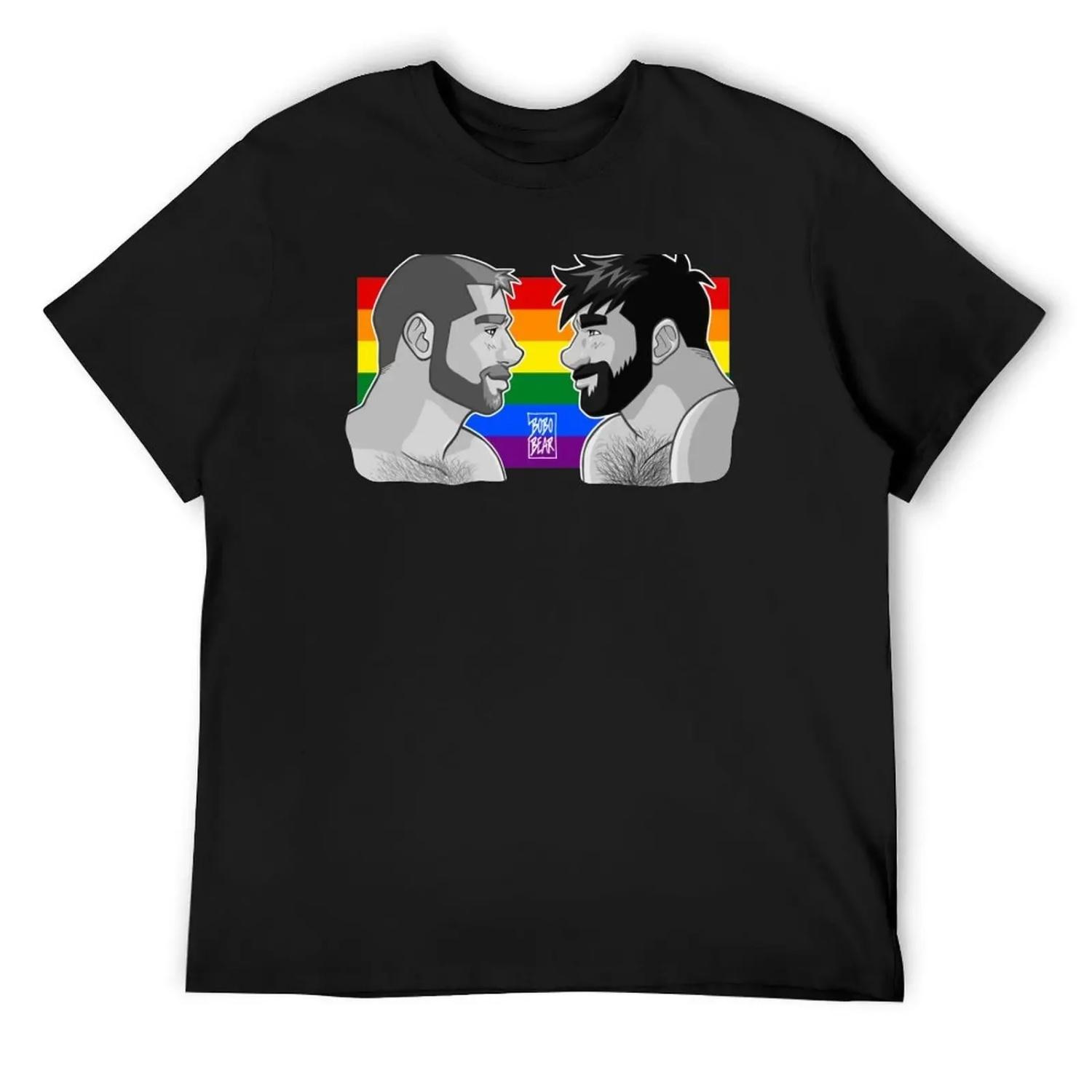 ADAM + BEN - GAYPRIDE - BLACK_WHITE T-Shirt blue archive oversized graphic tee Anime t-shirt oversized t shirts for men S разноцветный