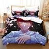 Anime Chainsaw Man Mitaka Asa Bedding Set Boys Girls Twin Queen Size Duvet Cover Pillowcase Bed Kids Adult