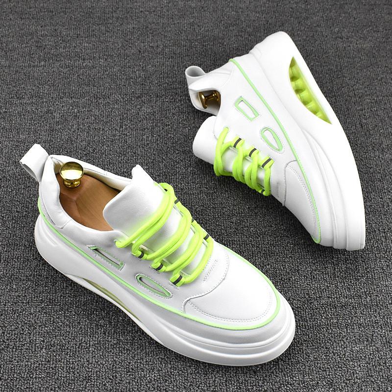 Fashion British style men's fashion white shoes party banquet dress lace-up genuine leather shoe platform sneakers designer footwear man