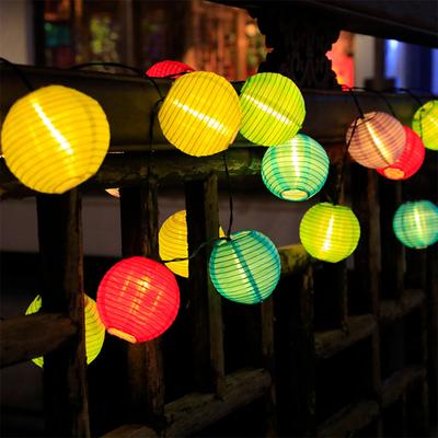 LED Nylon Lantern String Outdoor Garden Park Courtyard Terrace Solar Decorative Light