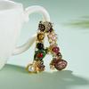 Luxury Rhinestone Floral Pearl Brooch for Women's Sweaters and Coats