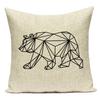 Simple Black White Cushion Animal Letters Coffee Home Polyester Pillowcase Car Sofa Home Decorative Throw Pillow Covers