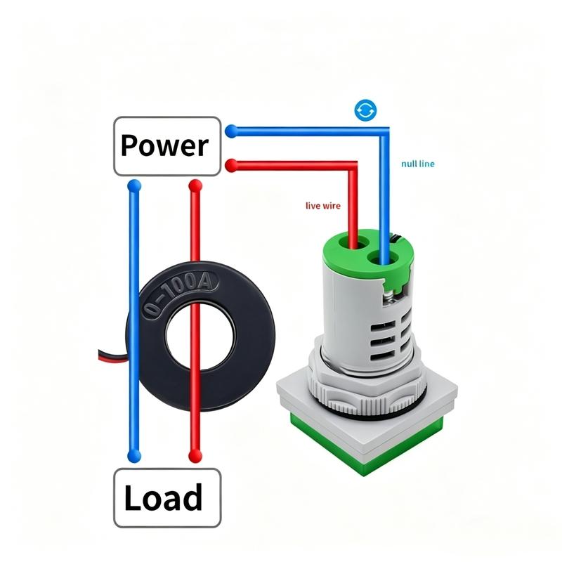 1pc Square LED Digital Voltmeter Ammeter Hertz Meter AC20-500V Signal Lights Voltage Current Frequency Combo Meter