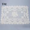 Retro European Style Table Linens Lace Placemat, White Floral Doilies, Embroidered Mat, Elegant Photo Backdrop Prop Sheer Mesh Doily for Tea