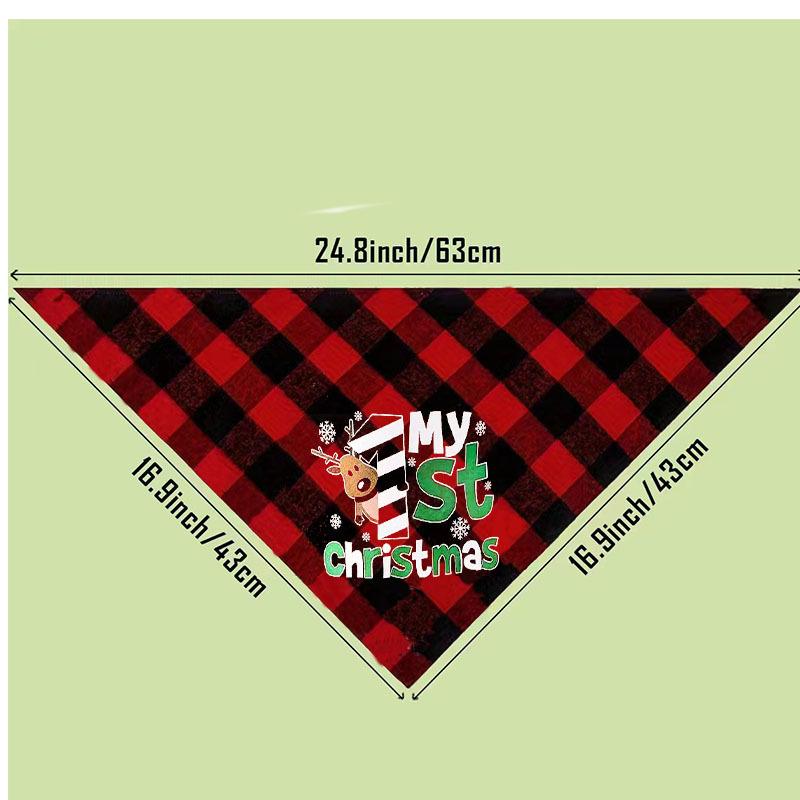 New Christmas Dog Saliva Towel Cat Triangle Towel Small and Medium Dog Bib Pet Snood Ornament