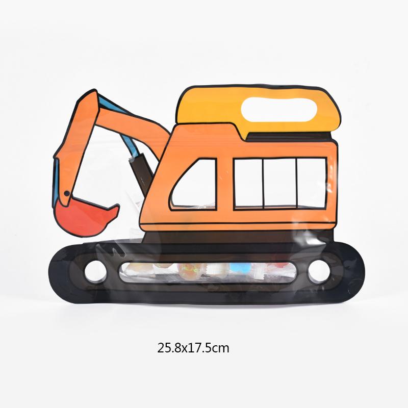 10 ks Stavební nákladní auto Cukrovinky Dárková taška Policejní auto Bagr Sušenky Svačina Zipové sáčky Dětská narozeninová oslava Dárky Dekorace Potřeby