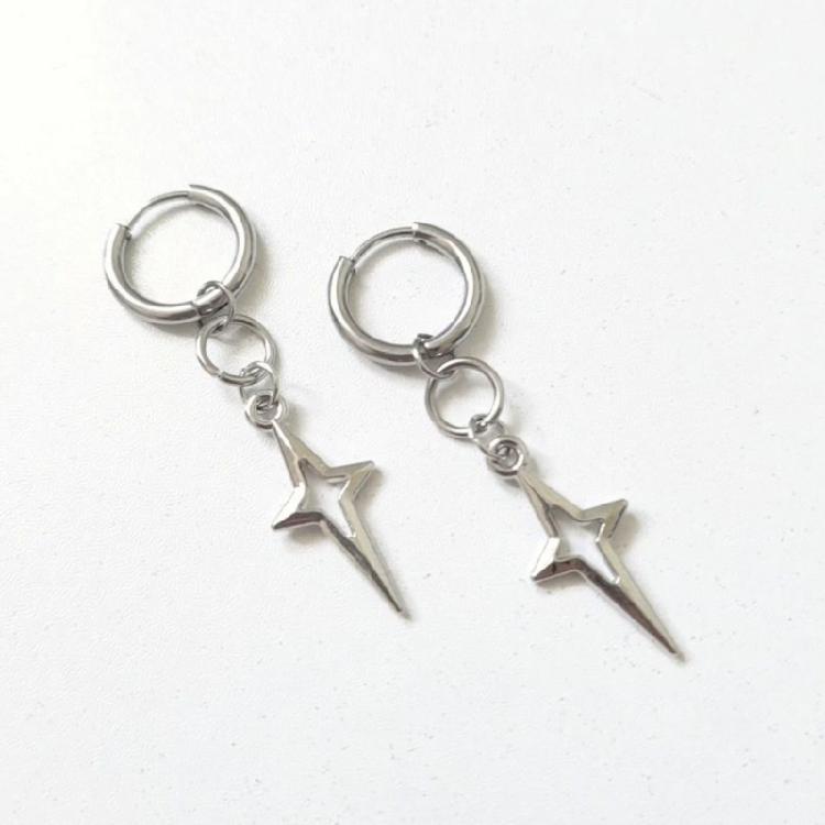 Silver Earring Fashion Star Pendant Earrings for Women Ladies Girls