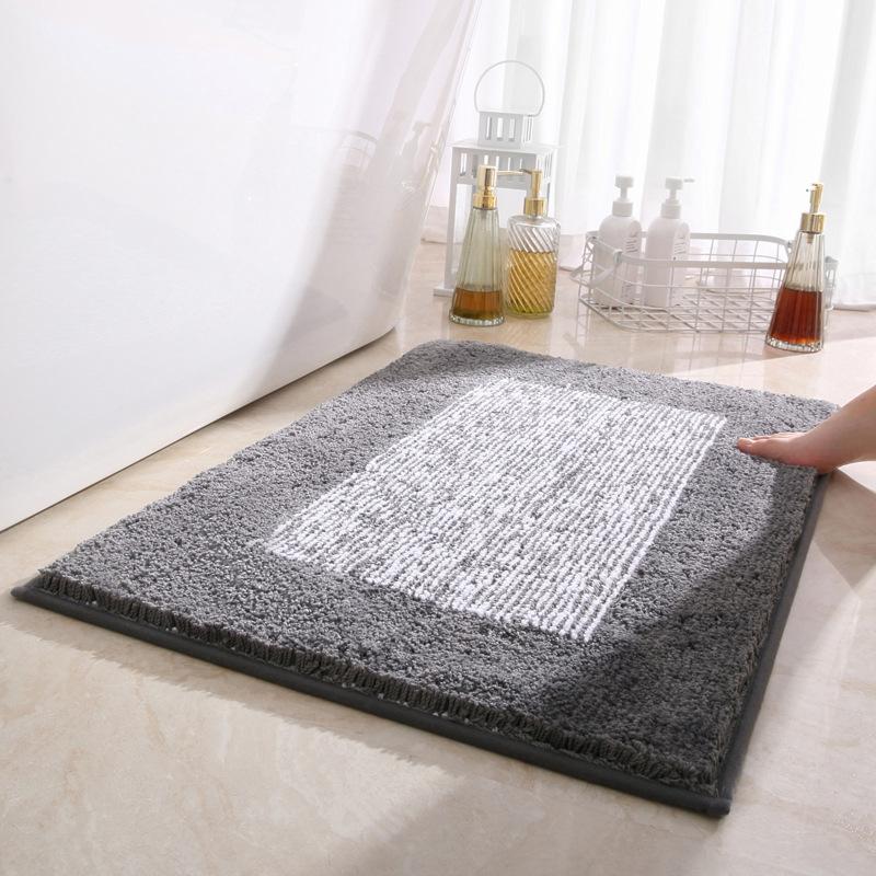 Simple Thickened Bathroom Floor Mat, Bathroom Door Absorbent Foot Mat, Toilet Non-slip Mat, Bedroom Door Mat