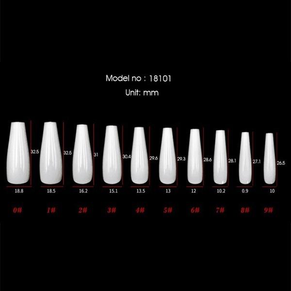 20 Pieces/box DIY Full Coverage Fake Nail Tips Fake Nails Rainbow Gradient Candy Color Trapezoid Fake Nails Super Long Ballet Wear-resistant Nails