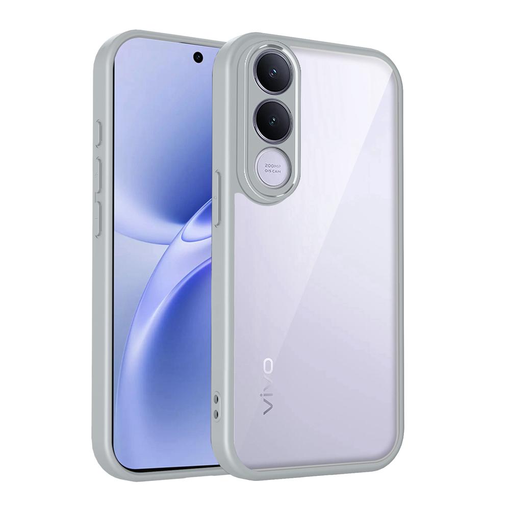 KEYSION Transparent Phone Case for VIVO V70 FE Soft Silicone+PC HD Clear Simple Shockproof Phone Back Cover for VIVO V70 FE 5G