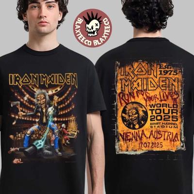 Iron Maiden T-shirt Run for Your Lives World Tour Eddie Suck The Soul Two Sided Men Oversized Short Sleeve Female Male Clothing
