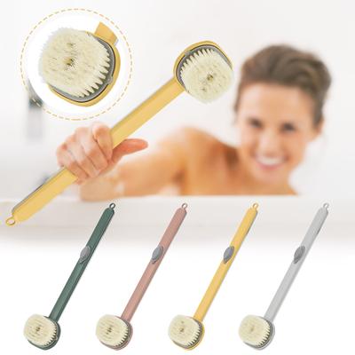 Bademassagebürste mit langem Griff, weiche Borsten, Scheuerbürste für den Rücken, Peeling-Reinigungsbürste für den Rücken