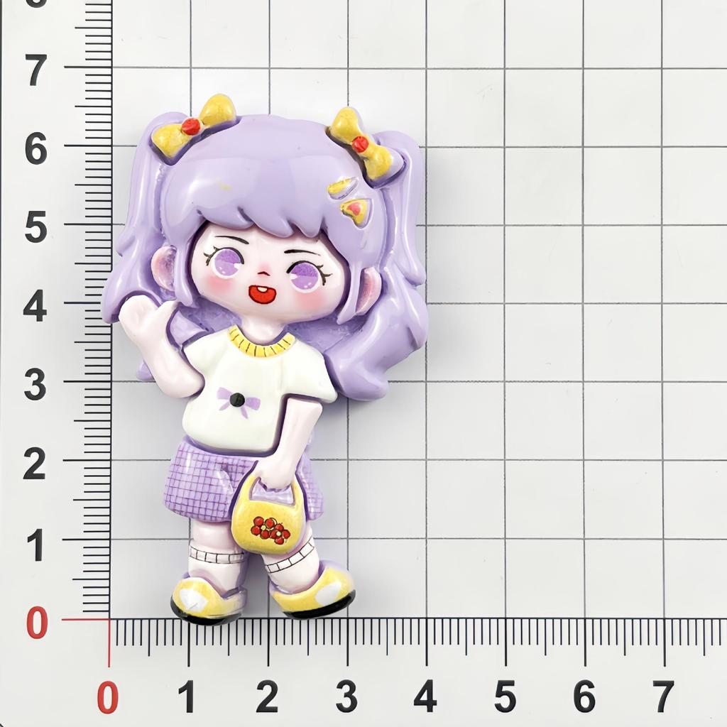 Cartoon DIY Resin Accessories: Skirt Girl Handmade Cream Glue for Hair Clips, Phone Cases, Keychains, and Crocs Buckles.