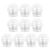 Set of 10 Clear Plastic DIY Snow Globe Kits for Handmade Water Globe 7cm Suitable for Sequin Christmas. Accessories, Round, Decoration.