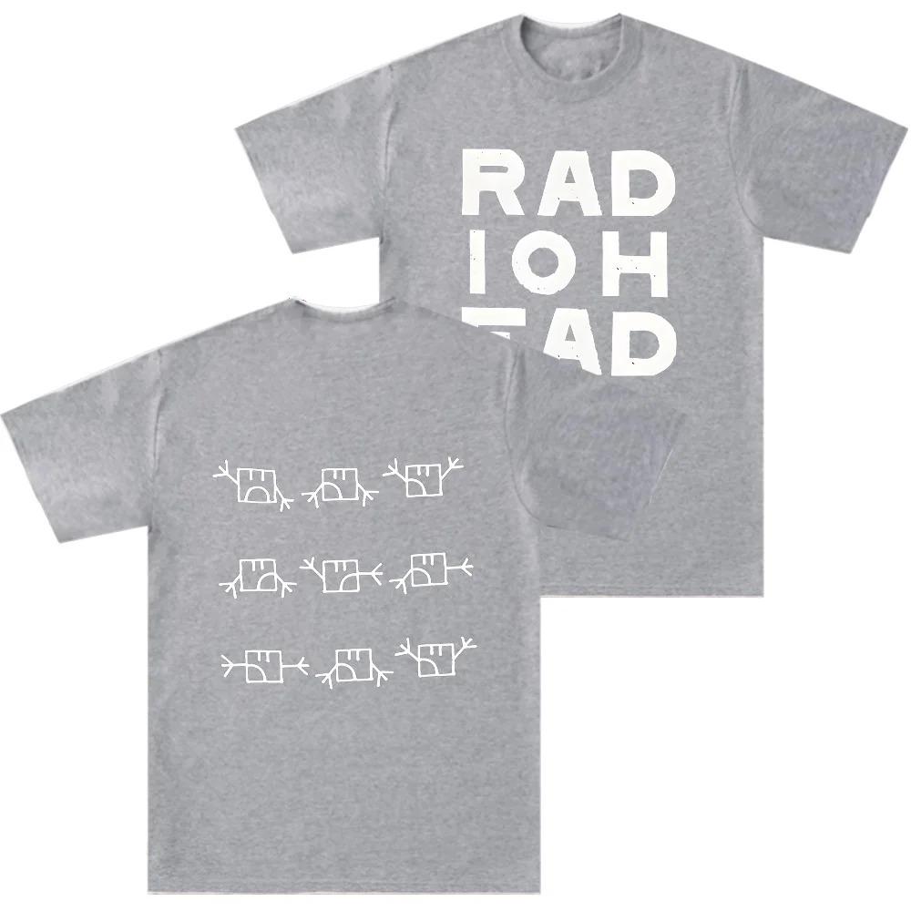 Radiohead Semaphore Graphic Tshirt Alternative Rock Band Oversized Y2k Heavy Cotton Men Women Short Sleeves Vintage Casual Tees