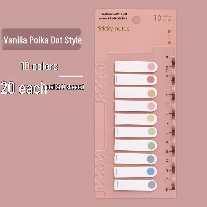 Retro Morandi Sticky Notes: Tearable Index Stickers & Colored Bookmarks for Students