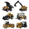GENTOY Power Heavy Equipment Mini Car 6-Piece Set KX06-6 (Mixed Colors)