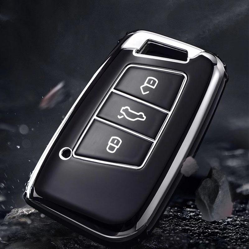 New Soft TPU Car Remote Key Case Cover Protector Shell for VW Volkswagen Magotan Passat B8 Skoda Superb Kodiaq A7 Tiguan MK2 CC