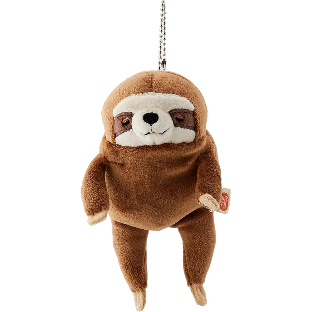 Shinada Global Mochi Series Sloth Plush Toy Brown Mini 7x5x14cm Animal