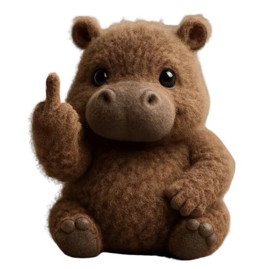 

Забавная плюшевая игрушка «Средний палец», милая мягкая игрушка животное енот, панда, бык, кошка, смешные подарки для саркастичных друзей Hippo