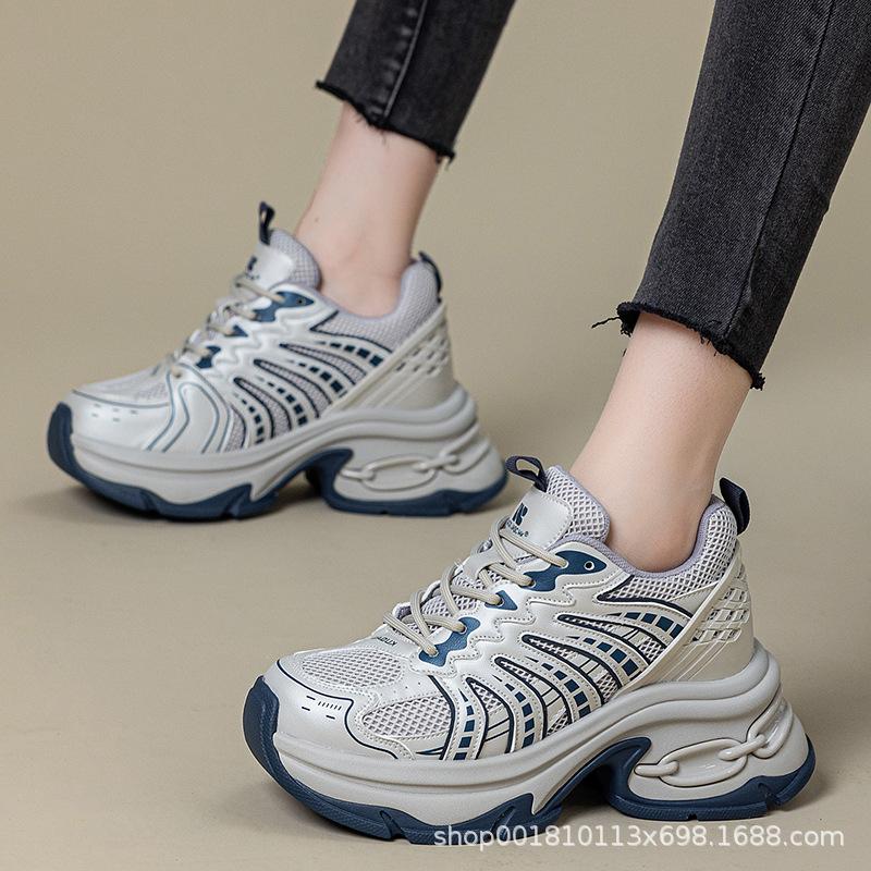 Inner heightening women's shoes new spring and autumn versatile little white shoes platform Internet celebrity ins sports and leisure shoes A5030